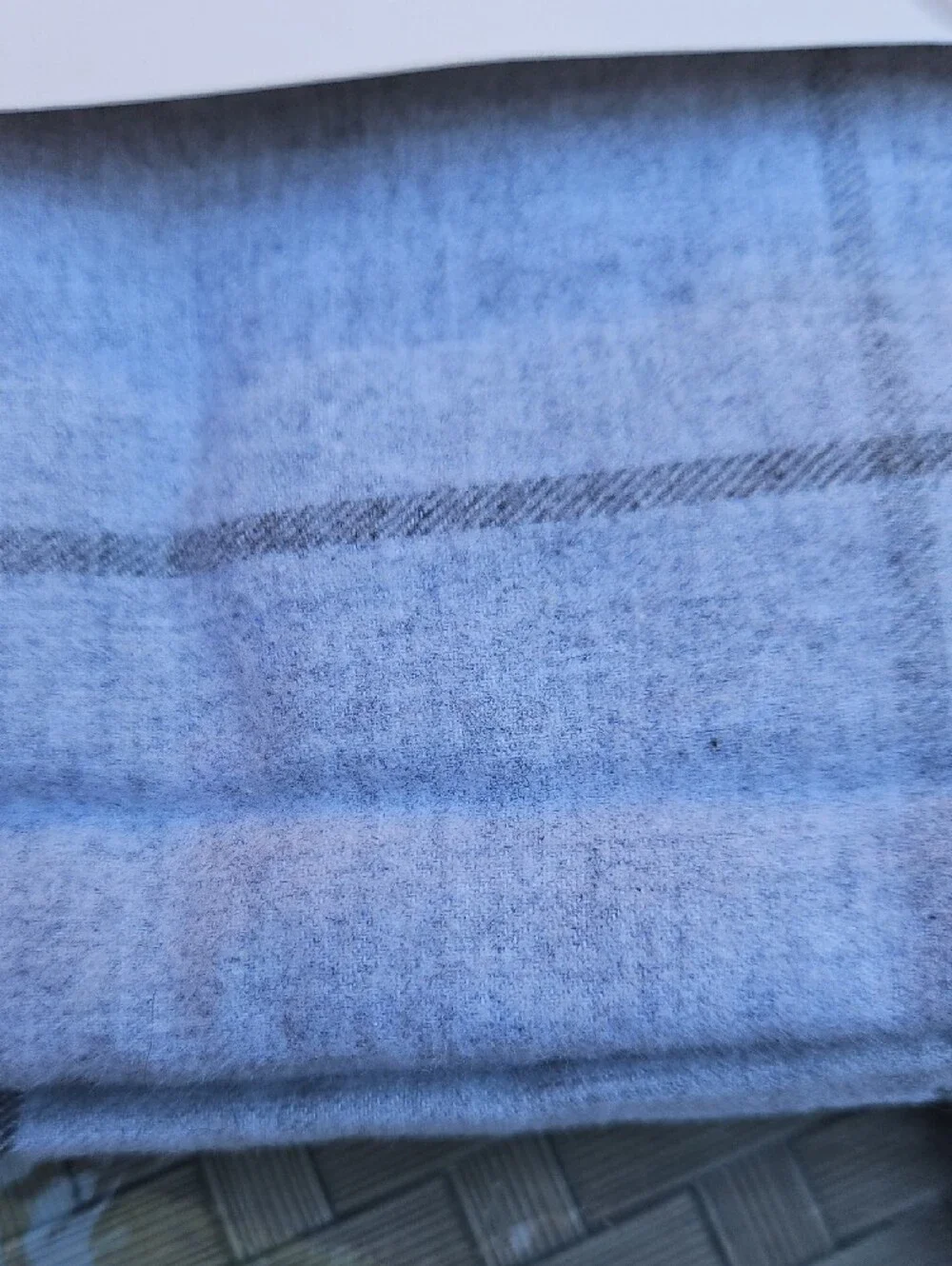 New Brooklinen  2 Flannel Pillowcases Light Grey Window Pane Pattern Standard